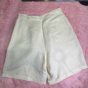 Retro Minimalist Gold by Giorgio Sant' Angelo Linen Blend Pleated Shorts XL 14